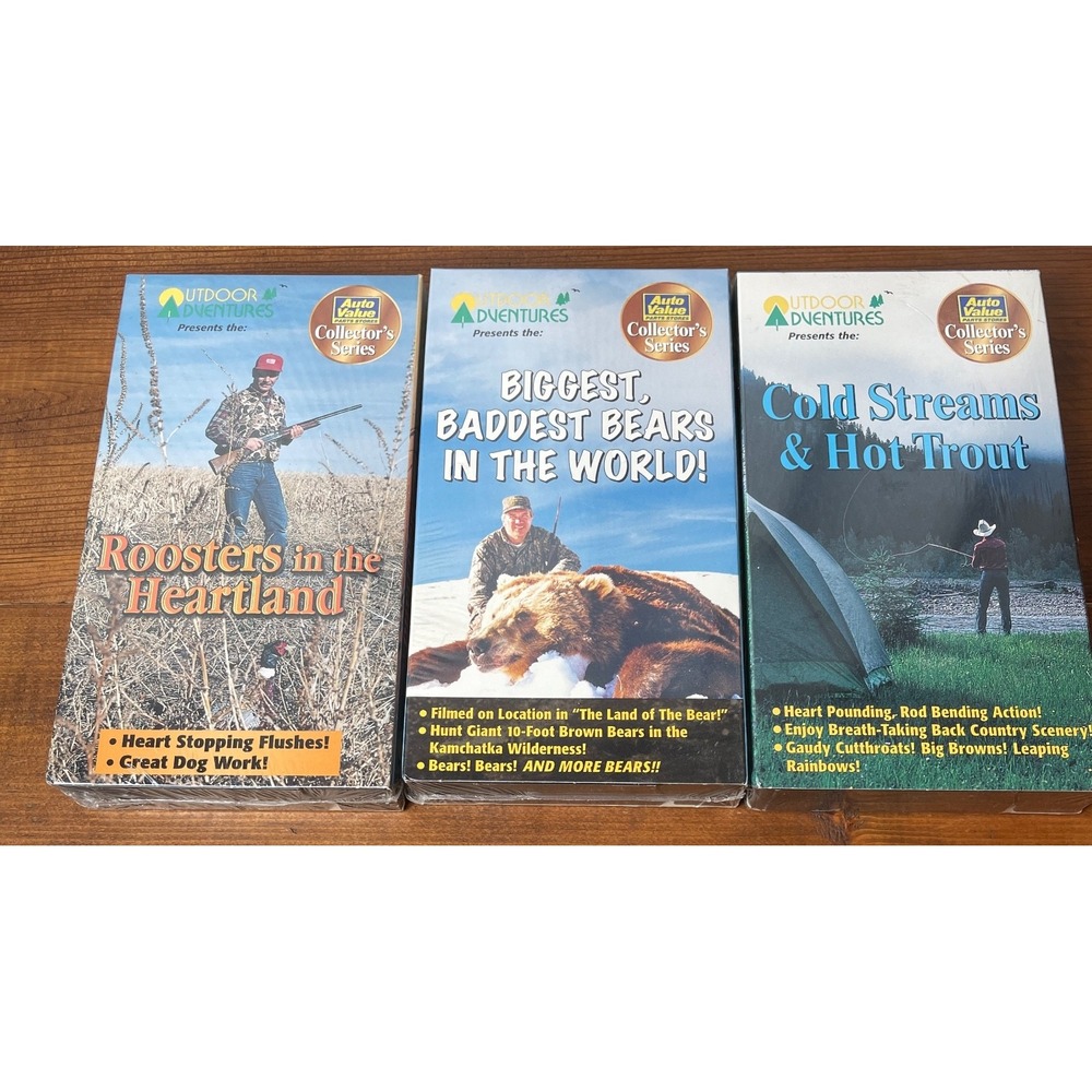 Auto Value Collector's Series VHS Lot of 3 Outdoor Adventures NEW